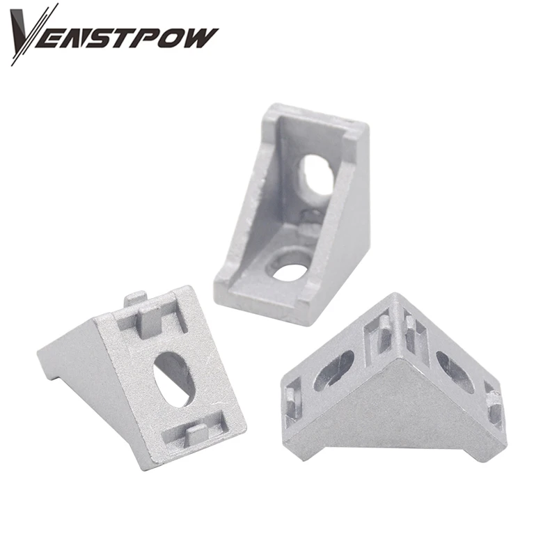 20pcs/lot 2028 corner fitting angle aluminum 20x28 L connector bracket fastener match use industrial aluminum profile