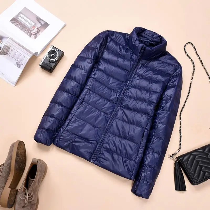 Promo Women Autumn Coats Warm Duck Down 2019 Spring Winter Female Casual Jacket Stand Neck Light Thin Sty