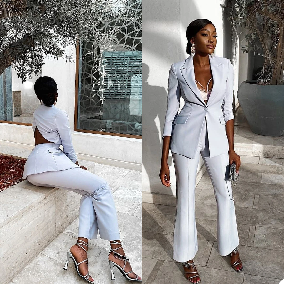 Sexy Back Hollow Women Suits Single 