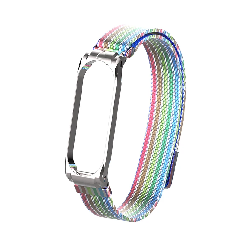 

For Xiaomi Mi Band 4 Strap 4302 light metal Shell Milan camouflage Strap For Mi Band 4 High Quality