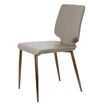 

Nordic Dining Chair Household Modern Simple Table Back Black Leather Model Room Stool Light Luxury
