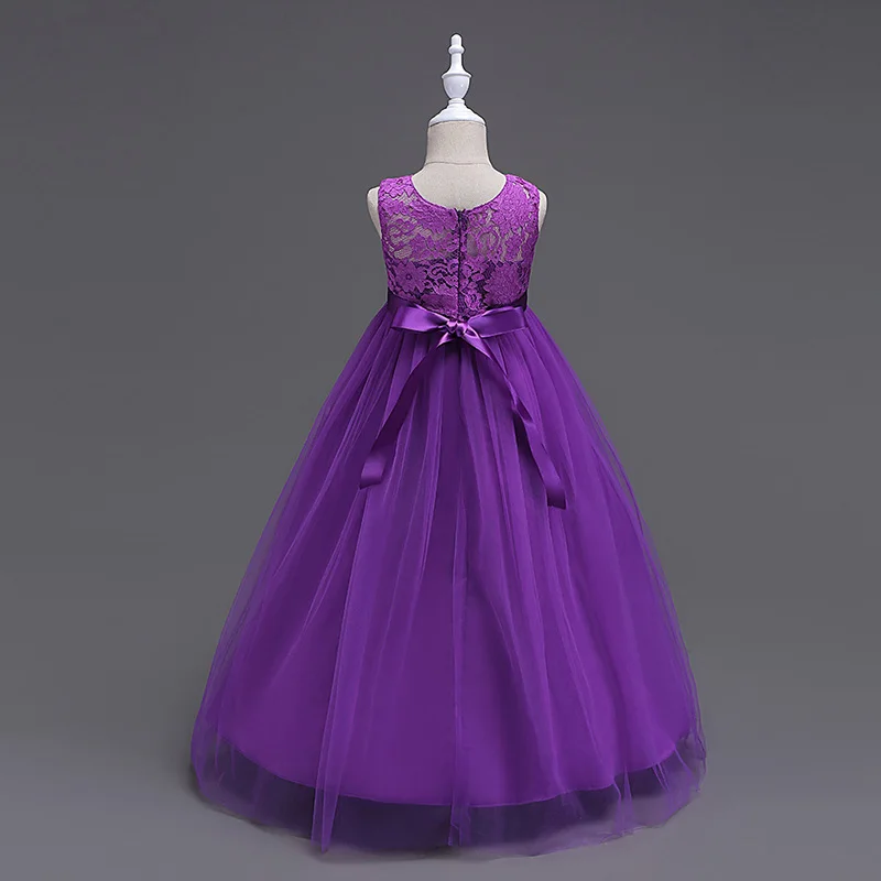 Платье с цветочным узором для девочек г. Летние нарядные платья принцессы с блестками на свадьбу, для подружки невесты детская одежда размер от 3 до 14