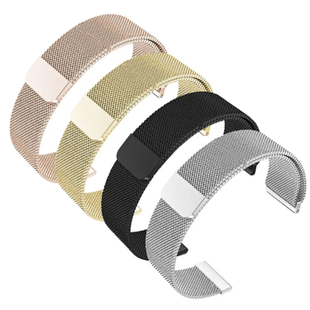 

16mm Thin Stainless Steel Milanese Loop Watch Band Magnetic Closure Wrist Strap Metal Replacement Bracelet