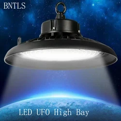 Lampe LED UFO haute baie industrielle, 100/150/200W, IP65, entrepôt d'usine 