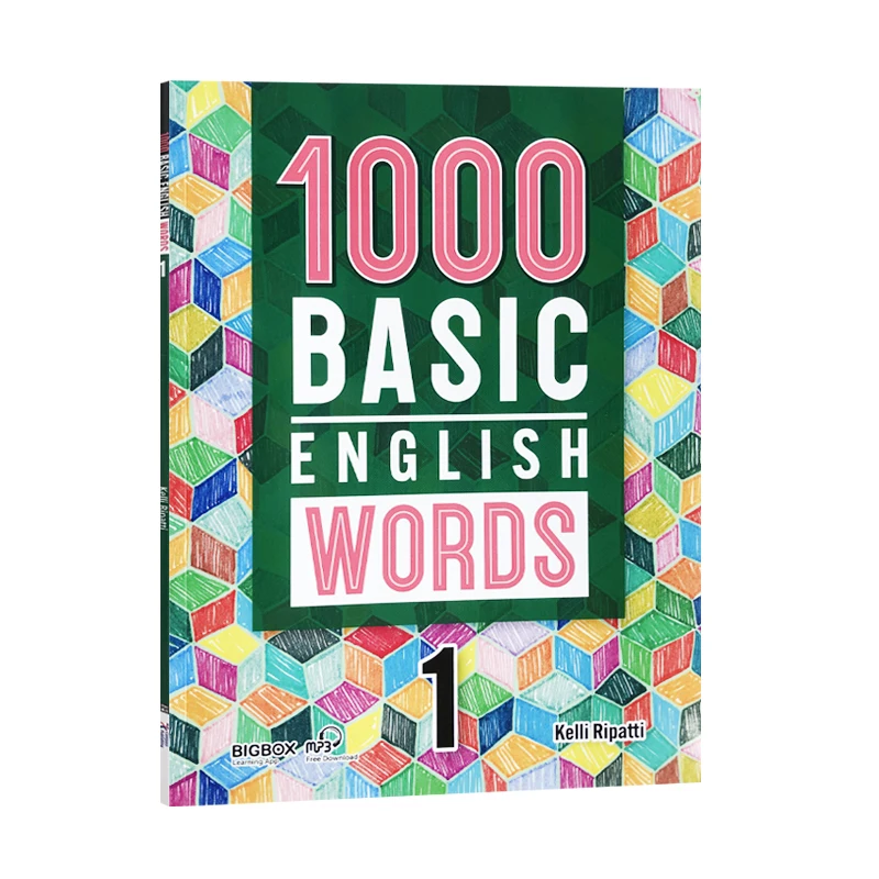 4 Books/Set 1000 Basic English Words Level 1-4 Primary School Common English Words Dictionary Book