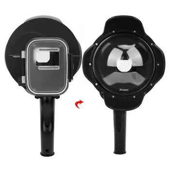 

SHOOT Waterproof Case Underwater Dome Port for GoPro Hero 7 6 5 Black with Float Grip Sunshade Lens Dome Go Pro 6 5 7 Accessory