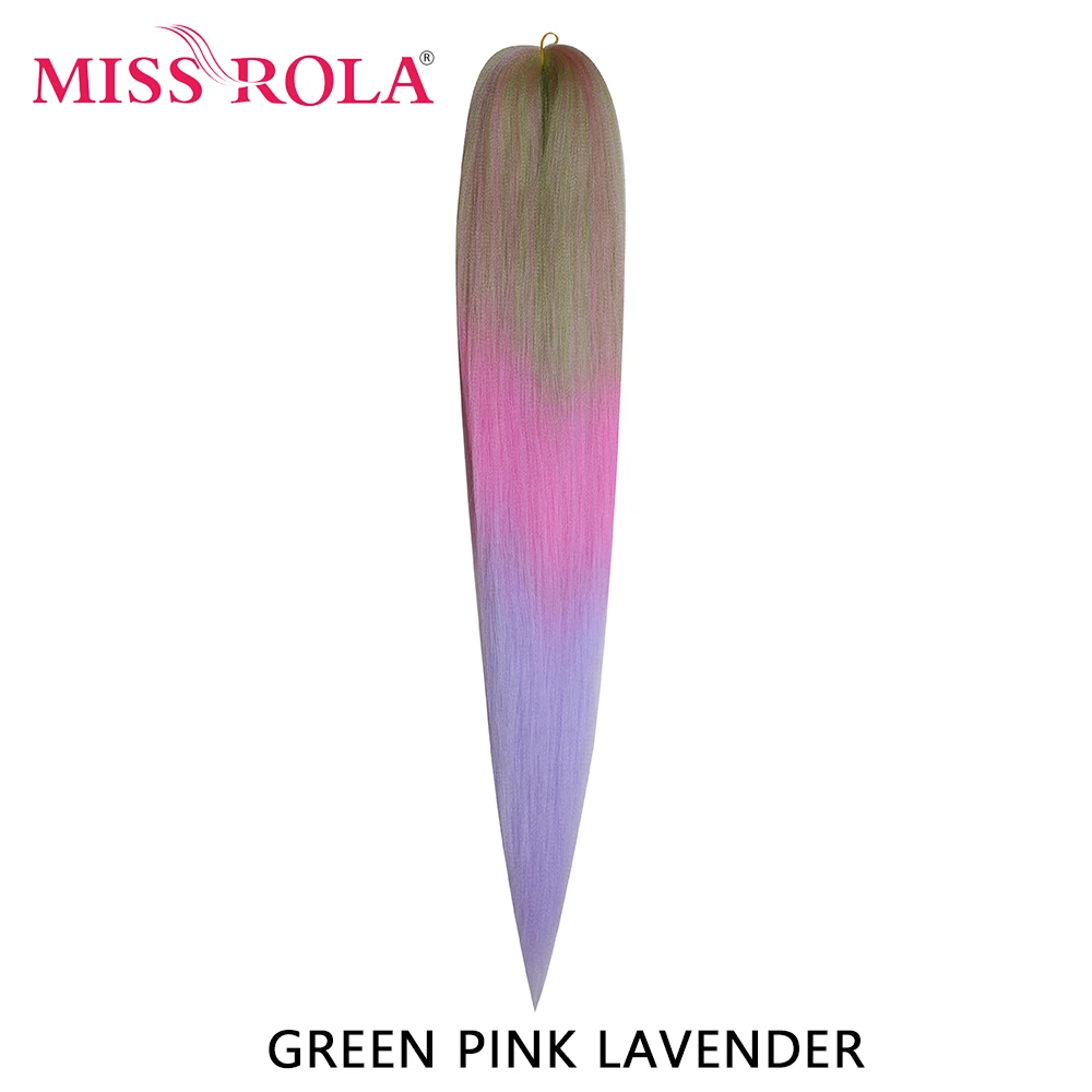 Miss Rola 22 Inch 60G Kanekalon Hair Synthetic Jumbo Braid Yaki Straight Hair Extension Pink Blonde Twist Braid Bulk Wholesale