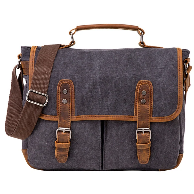 

ABSF Vintage Canvas Bag Briefcase Europe And America Shoulder Messenger Bag