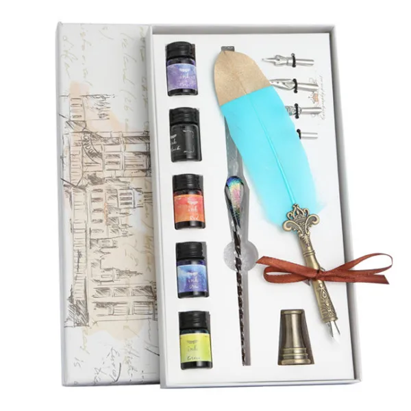 Skup Gorący długopis z pióra szklany atrament do długopisów Mercury Sky Dip kryształowy długopis uczeń ręcznie gradient netto czerwona farba pióro do kaligrafii piśmienne