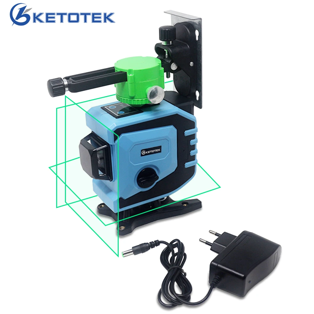 

12 Line Laser Level 3D Self-Leveling Tools Cross Line Laser 360 Degree Horizontal Vertical Measure Red Indoor Outdoor Tripod Box