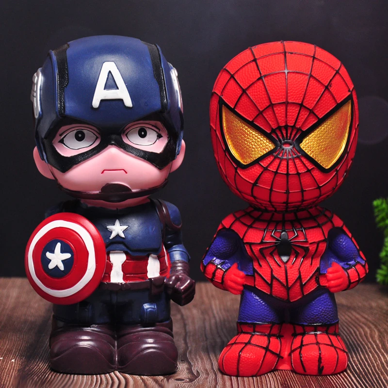 ontwikkeling Maak een bed Kader Disney Marvel Alliance Cartoon Spaarpot Spider Man Iron Man Muntautomaat  Kinderen Verjaardagscadeautjes Bank Spaarpot vinyl Materiaal|Spaarpotten| -  AliExpress