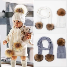 TinyPeople/ Детская шерстяная шапка, зимняя шапка для детей, шарф для мальчиков и девочек, шапка, теплая Милая шапка для новорожденных, модный шарф, шапка