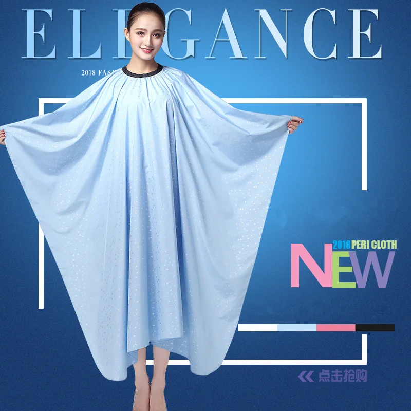 Парикмахерская профессиональная накидка для укладки волос, Парикмахерская водонепроницаемая ткань для стрижки волос для взрослых с серебряными звездами