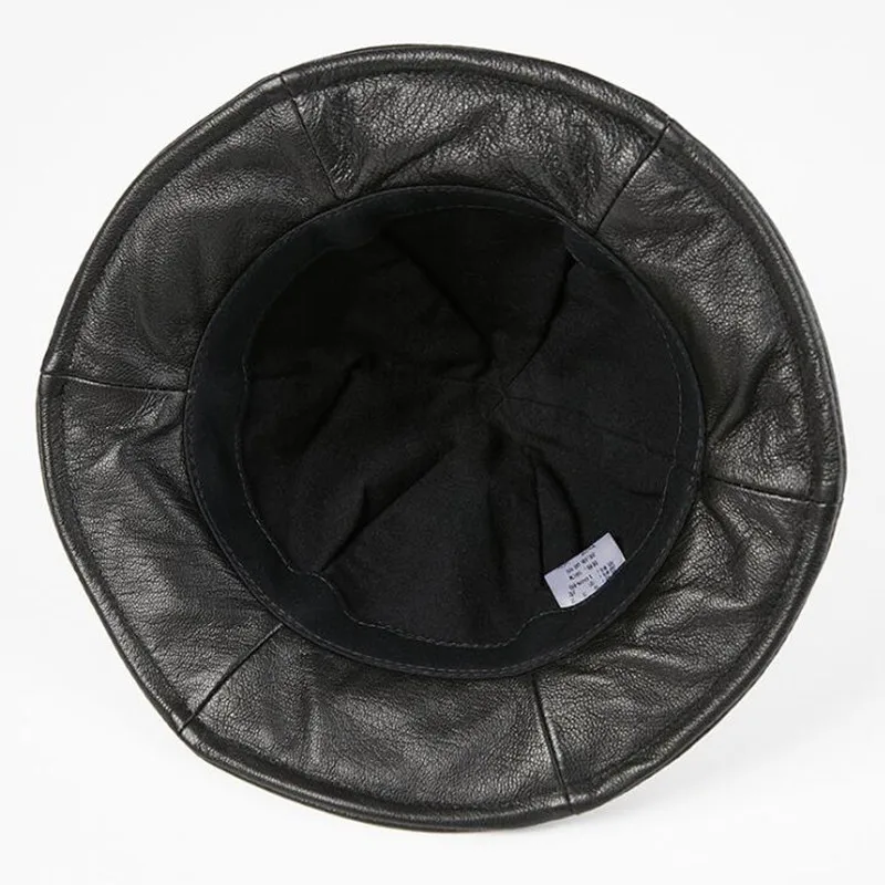 SILOQIN шляпа из натуральной кожи для женщин модная Высококачественная овчина ведро шляпы Панамы Женская шапочка Складная брендовая шапка s Осень