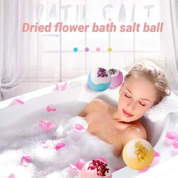 12 explosive bath salt ball bath hot spring dried flower mixed color essential oil explosive salt bath ball set