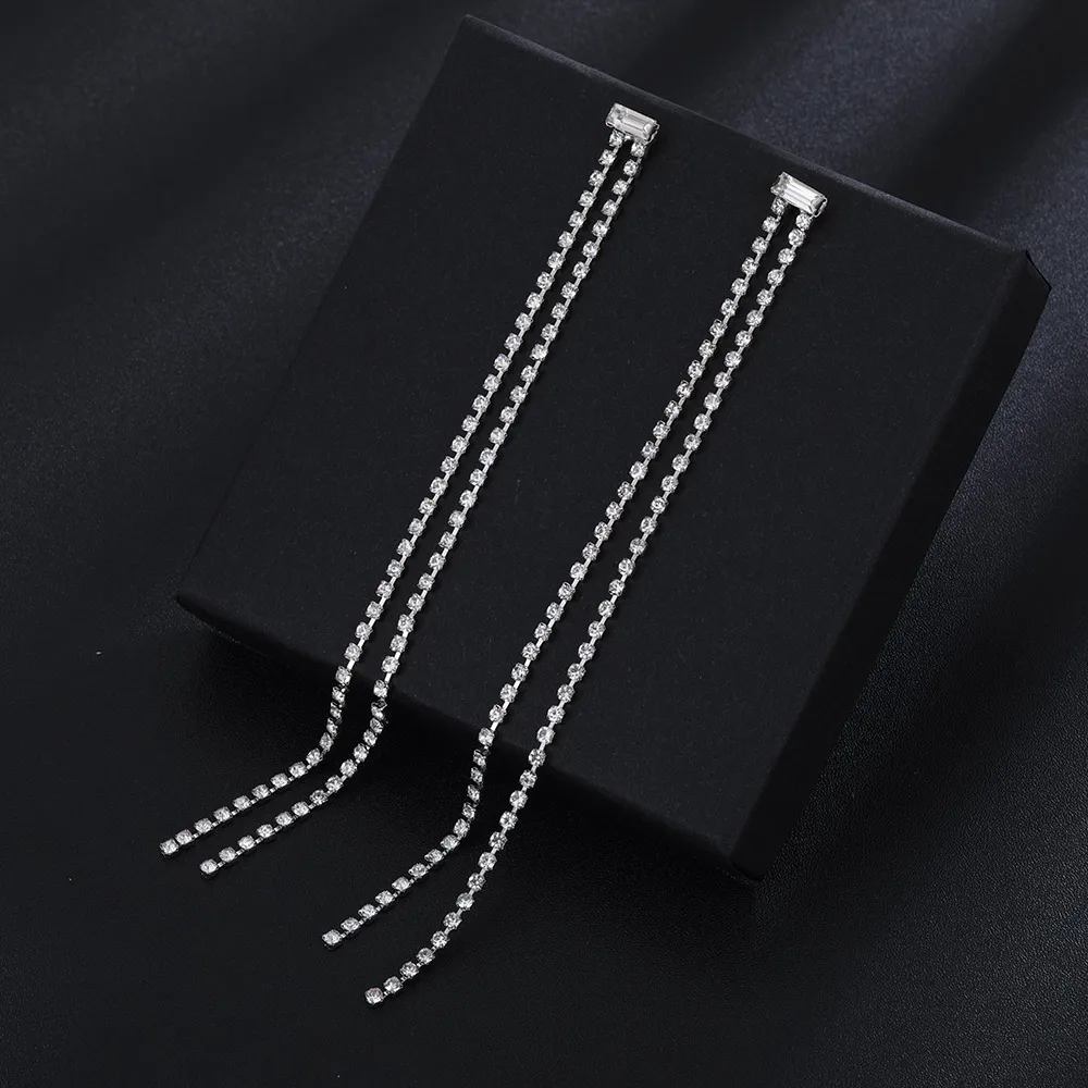 Новые модные Висячие длинные серьги HanCheng висячие ювелирные изделия для женщин