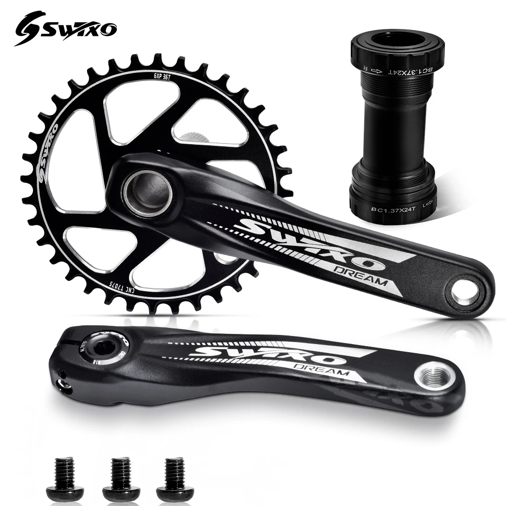 Swtxo Bicycle Crankset Mountain Bike Gxp Crank 170mm Bottom Bracket