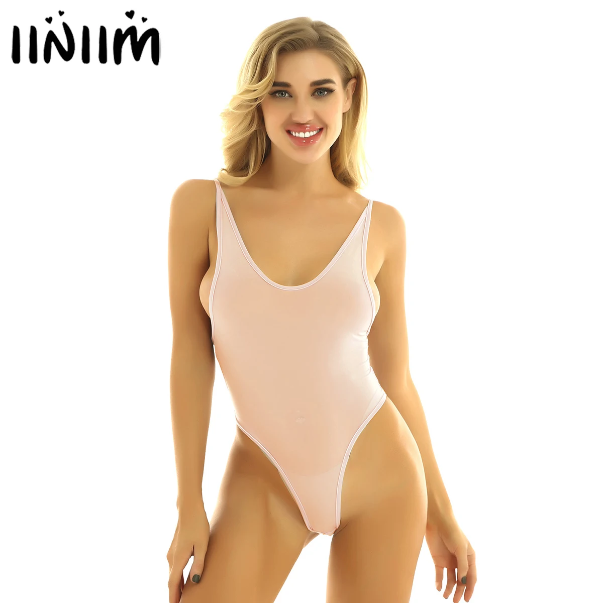 

Womens Femme Ultra Thin Sexy Open Crotch BabyDoll Lingerie Crotchless High Cut Thong Bodysuit Swimsuit Sissy Bodycon Nightwear