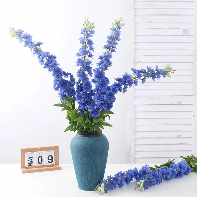 Fiori artificiali 4 rami ciliegio, 100 cm steli lunghi, artificiale per matrimonio, vaso da