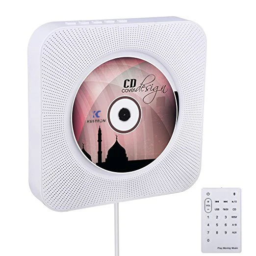 white USPlus 3,5 мм разъем Bluetooth настенный монтируемый CD плеер колонки, сдистанционным управлением FM AUX Стерео - Цвет: white USPlus