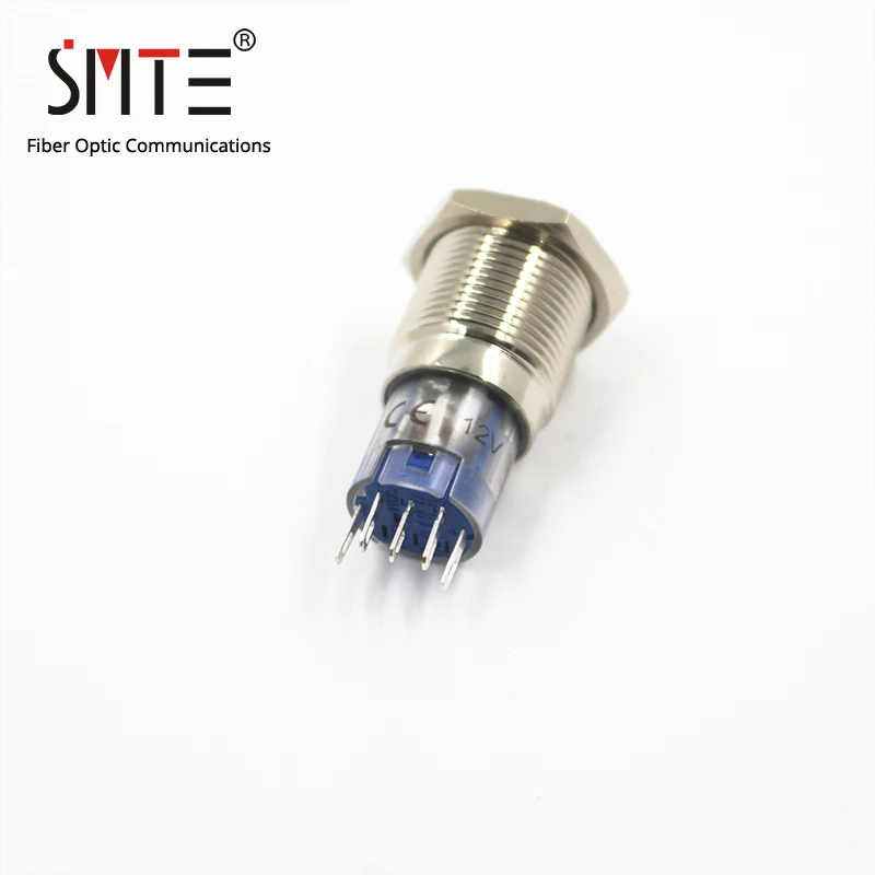 100 шт./лот LAS2GQH-11E/G/12 В/N переключатель металлическое кольцо с кнопкой света самоблокирующийся