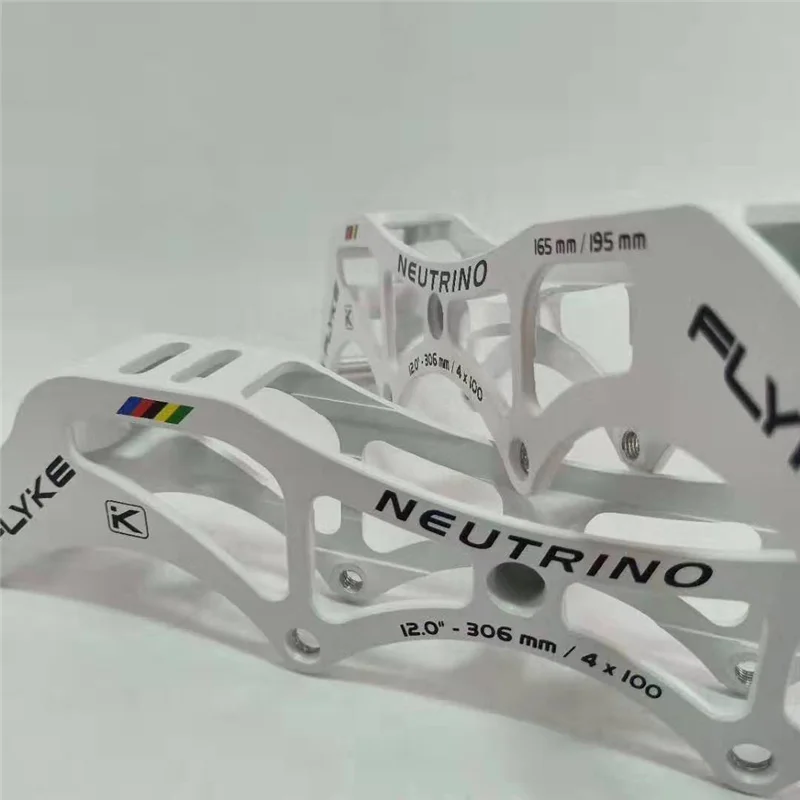 Flyke NEUTRINO 3X125mm 3X110mm 3X100mm 3 wheels inline speed skates frame 4*110MM 4*100MM 4*90MM Skating patines base 1 pair inline speed skates frame