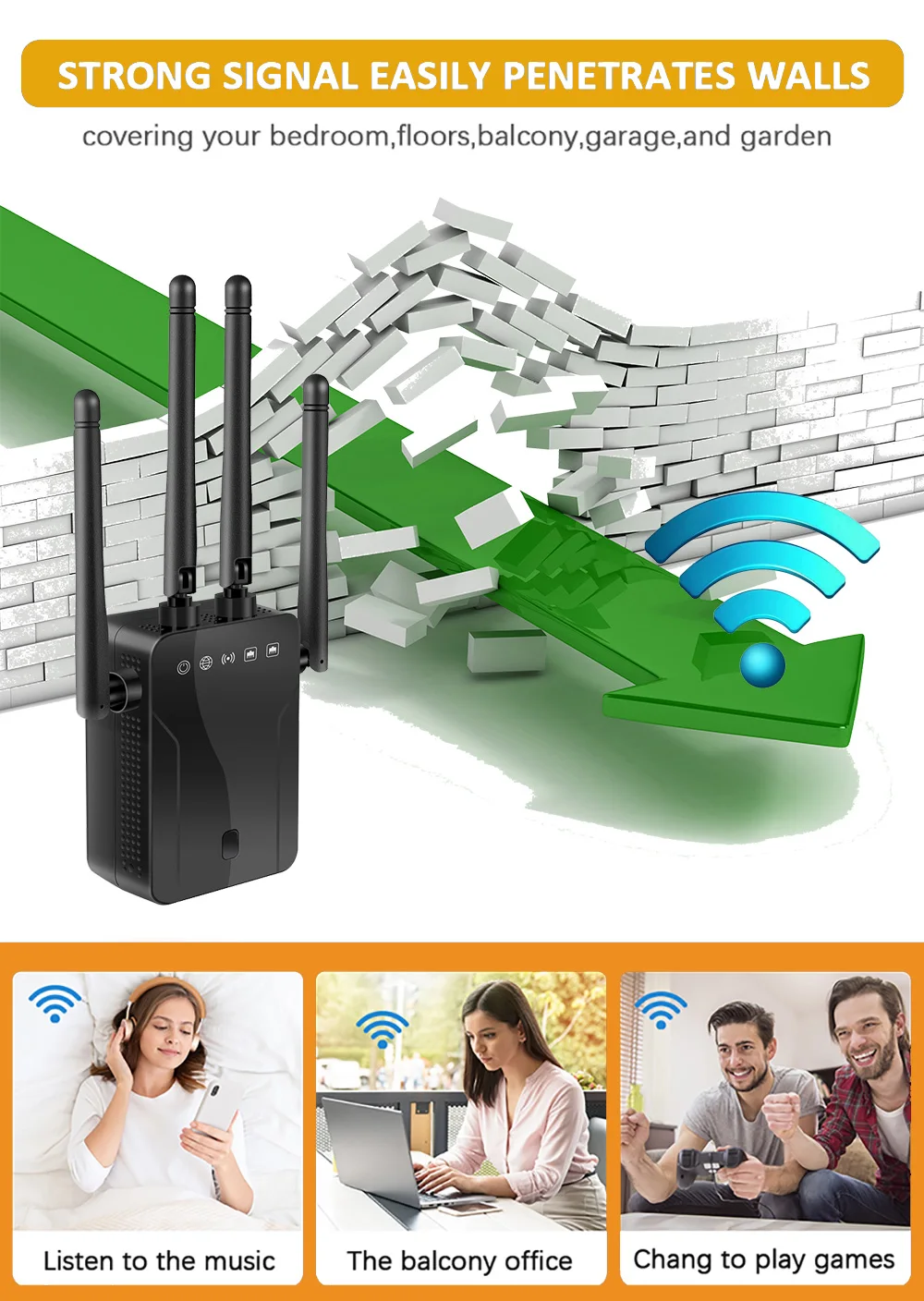 TISHRIC 2.4G Wifi Tầm Xa Repeater 300M Wifi Khuếch Đại Tín Hiệu Wifi Tăng Áp Router Không Dây Mở Rộng Sóng Wi-fi Router 4g wifi router