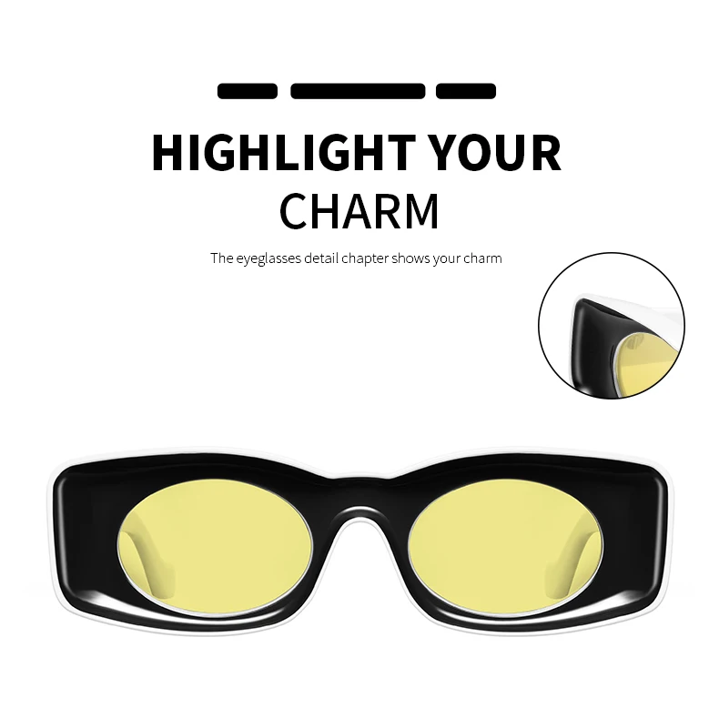 Модные маленькие квадратные солнцезащитные очки винтажная, брендовая, дизайнерская, трендовая, яркие солнцезащитные очки прямоугольные черные желтые оттенки женские UV400