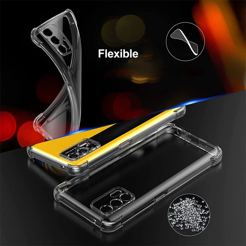 Transparent Silicone Phone Case with Finger Ring Grip