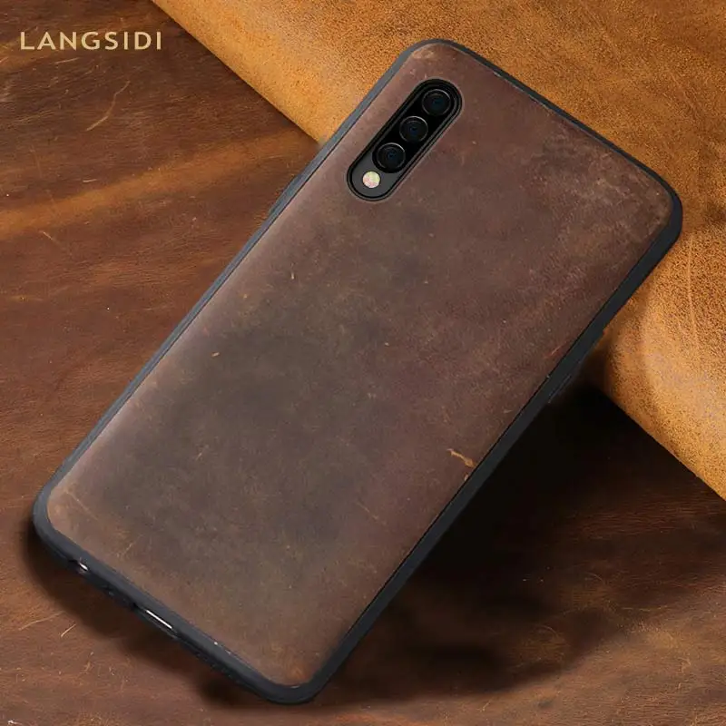 Чехол-накладка из натуральной кожи для samsung Galaxy a50 a70 a30 a10 a40 a8 a7 2018 s10 s9 s7 s8 Plus Note 10 8 9 |