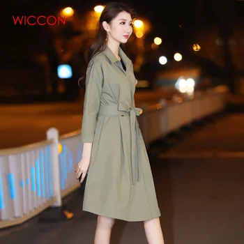 

Windbreaker Female 2020 Spring Autumn New Korean Leisure Elegant Loose Ladies Wind Long Trench Coat For Women