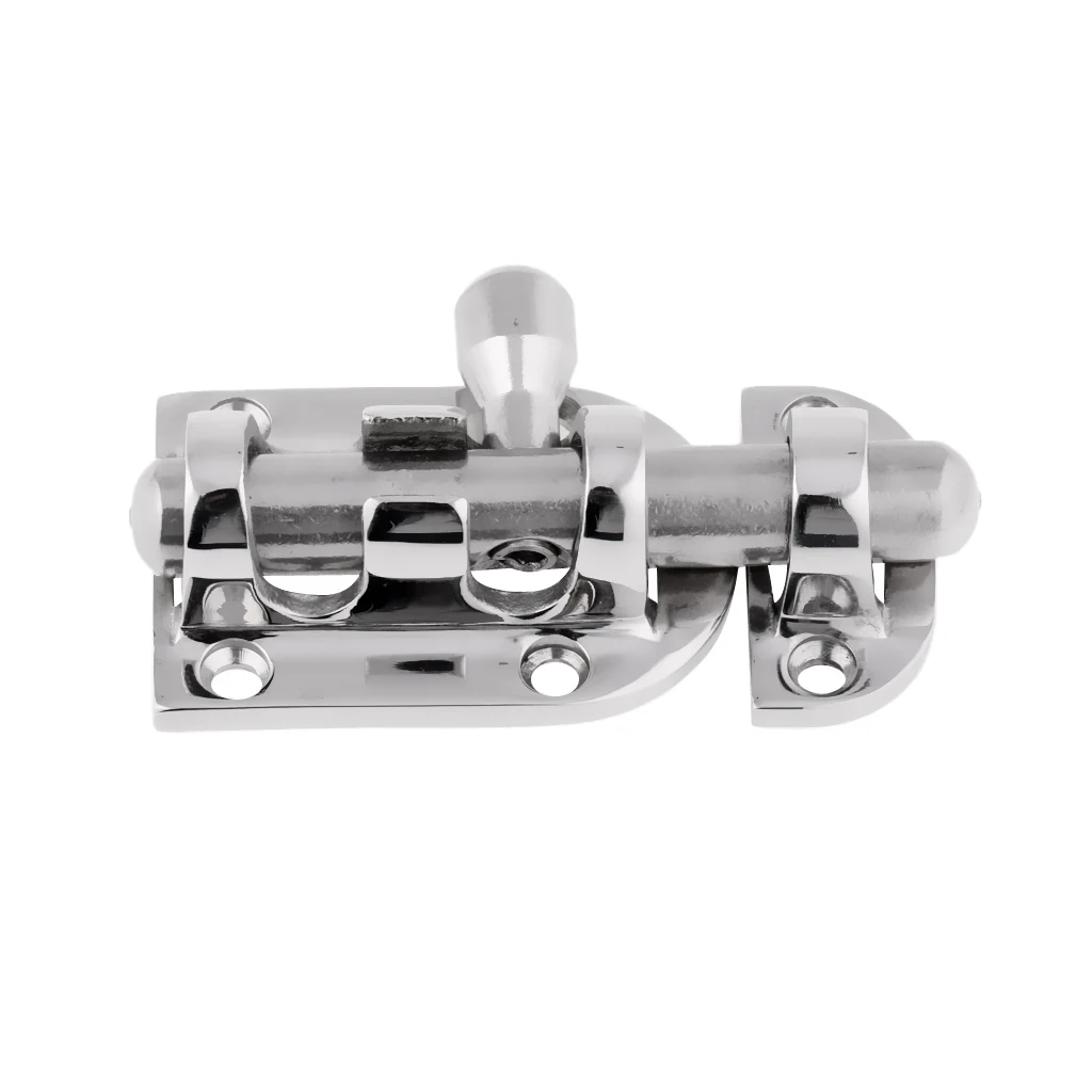 316 Stainless Steel Marine Boat Barrel Slide Bolt Cabinet Hardware Door Hatch Latch Lock for Sailing Yatch (Silver)