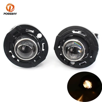 

POSSBAY Car Clear Fog Lights Projector Lens 12V H11 Halogen Bulbs Jeep Fog Lamp Assembly Front Bumper for Dodge Durango 14-18