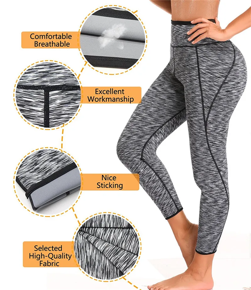 NINGMI Gym Shirt + Slimming Pant Sport Set Women Neoprene Sauna Suit Body Shaper Control Panties Running Vest Slim Waist Trainer