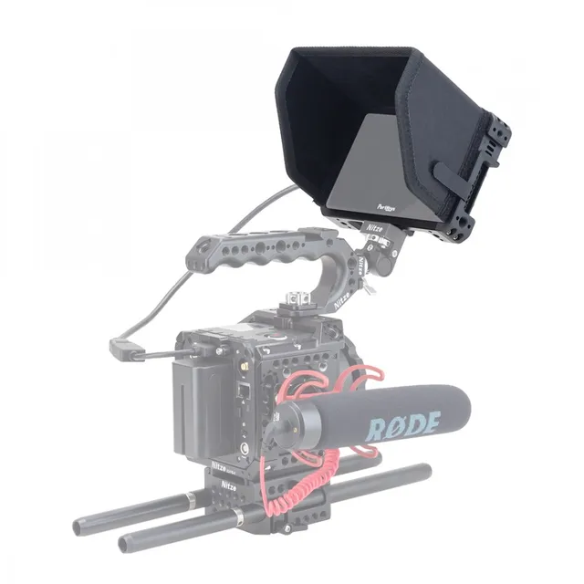 Gabbia Per Monitor PortKeys LH5P - Con Parasole E Serracavo HDMI, Cage Protettiva Per Videomaker