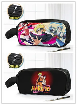 

LISM Naruto Style Fashion Anime Customized Cosmetics Bags School Cartoon Pencil Case Storage Pen Bag Stationery Gifts
