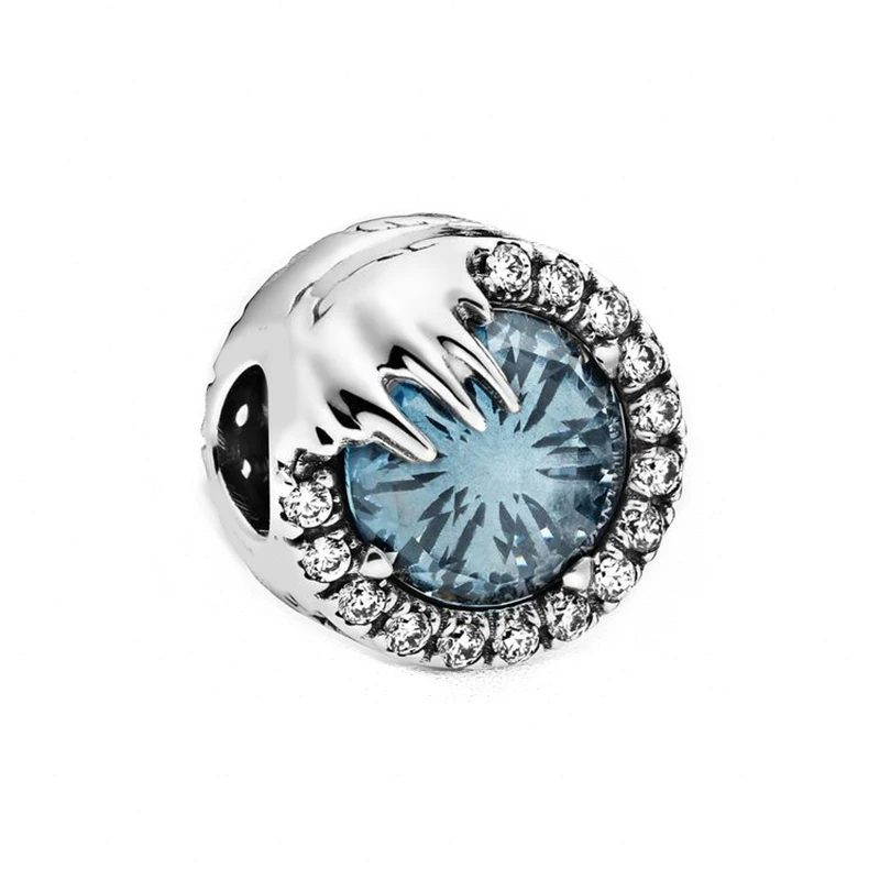 

Froze Winter Crystal Charm Bead 100% Real 925 Sterling Silver Diseny Froze Winter Charms Beads Fit Original Bracelet Diy Jewelry