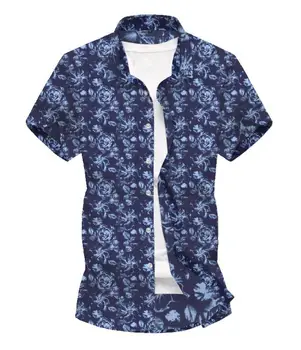 

Hawaiian Shirt for boys Casual New model Mens Clothing Slim fit Short sleeve Mens dress Shirts Party Beach Hawaii