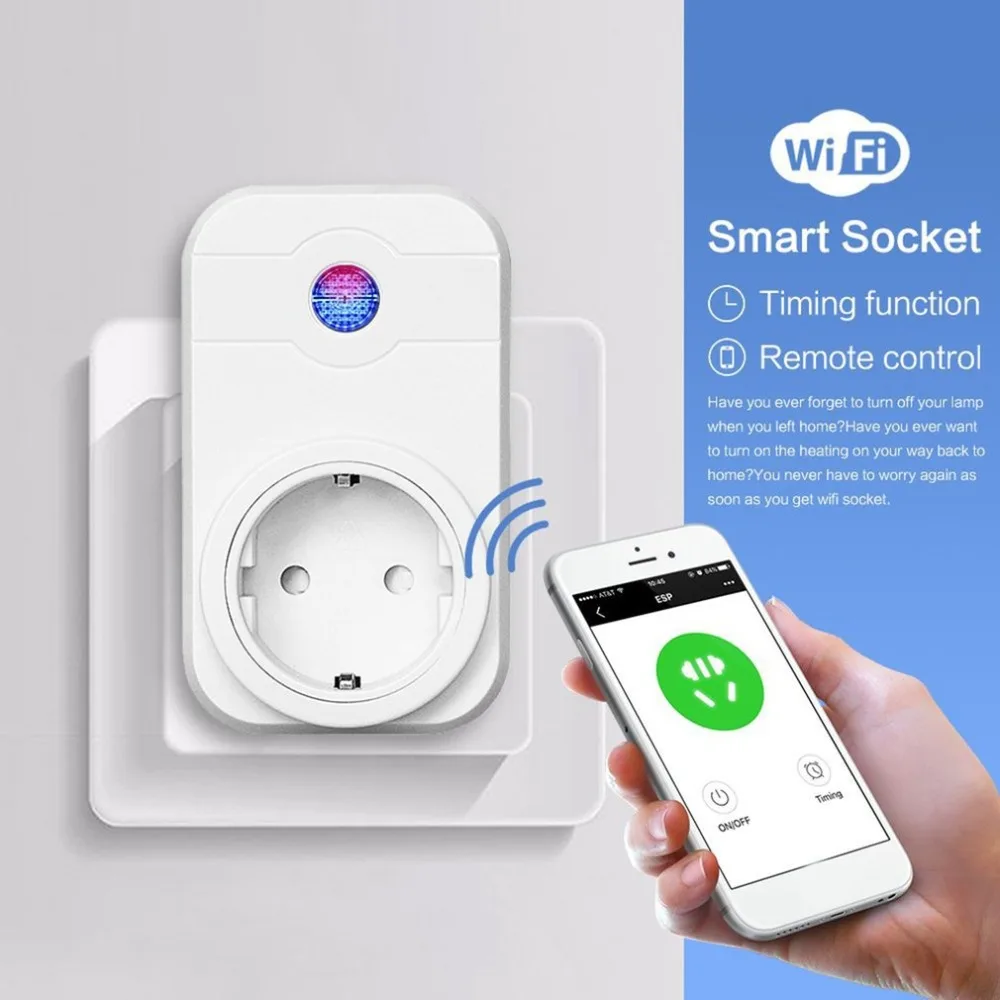 WiFi Smart Plug с портами розетка синхронизации Голосовое управление беспроводной переключатель времени ЕС/США/Великобритания