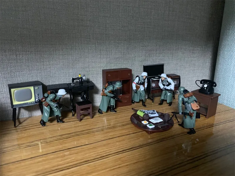 6 шт. 4-6 см Diorama японский Showa 1930S винтажная миниатюрная мебель модель украшения не характер изысканное украшение сцены
