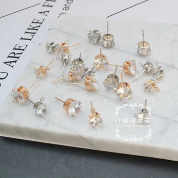 

Auricular Needle-Handmade DIY Fashion Earrings Material with Man-made Diamond Zircon Earring Ornament Accessories Zircon Earring