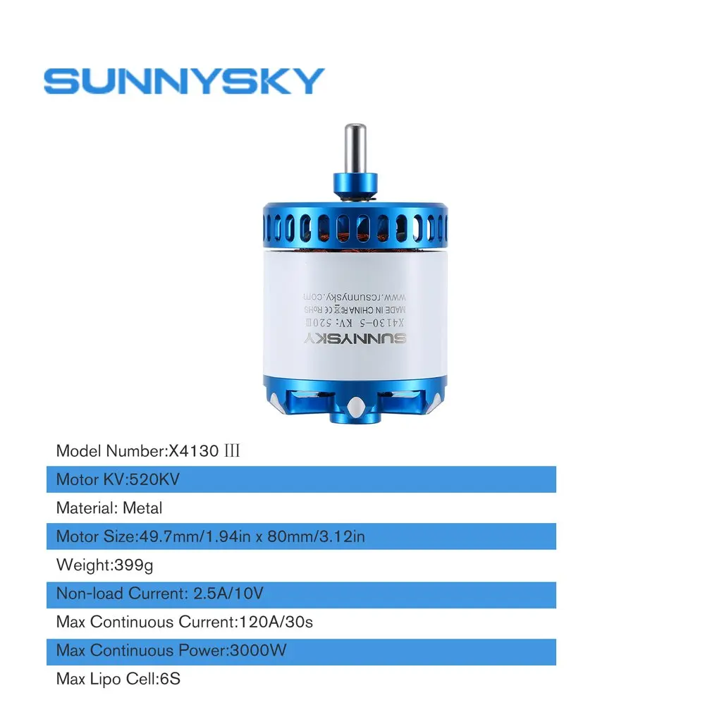 SUNNYSKY X4130 III 380KV/520KV бесщеточный двигатель для неподвижного крыла 3D RC Дрон Вертолет Самолет Запчасти Аксессуары