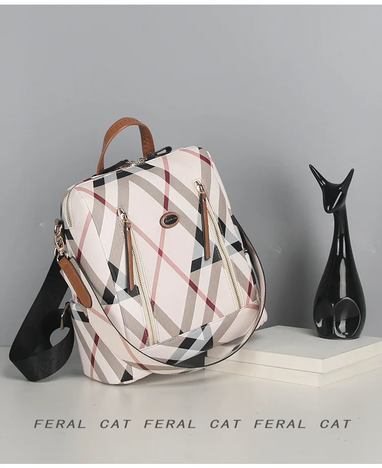 FERAL CAT Autumn Korean Bags For Sale Online Black Leather Travel Backpack Ladies Fashion Backpacks Hot19