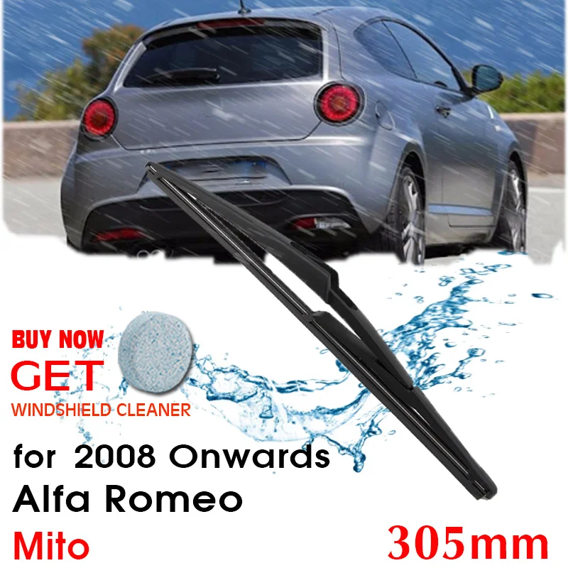 

Car Wiper Blade Rear Back Window Windscreen Windshield Wipers Auto Accessories For Alfa Romeo Mito Hatchback 2008 Onwards 305mm