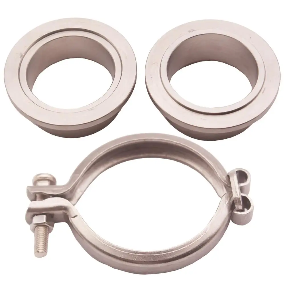 Stainless Steel Turbo Exhaust Downpipe V-Band Flange Kit ID:1.5'' V Band Clamp