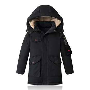 

-30 degrees Children's Winter Down Coat Korean Style Kids Thicken Warm Outerwear Jacket For Teen Boys 120-170 Child Parka TX398