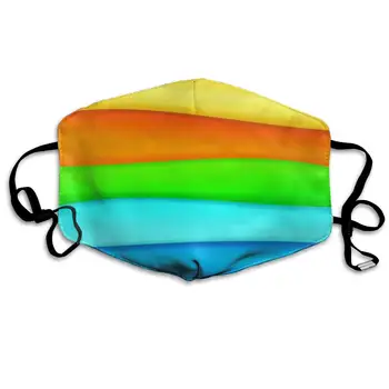 

Face Mask Rainbow Stripes 1 Hot Cycling Half Face Earloop Nose Mask For Men