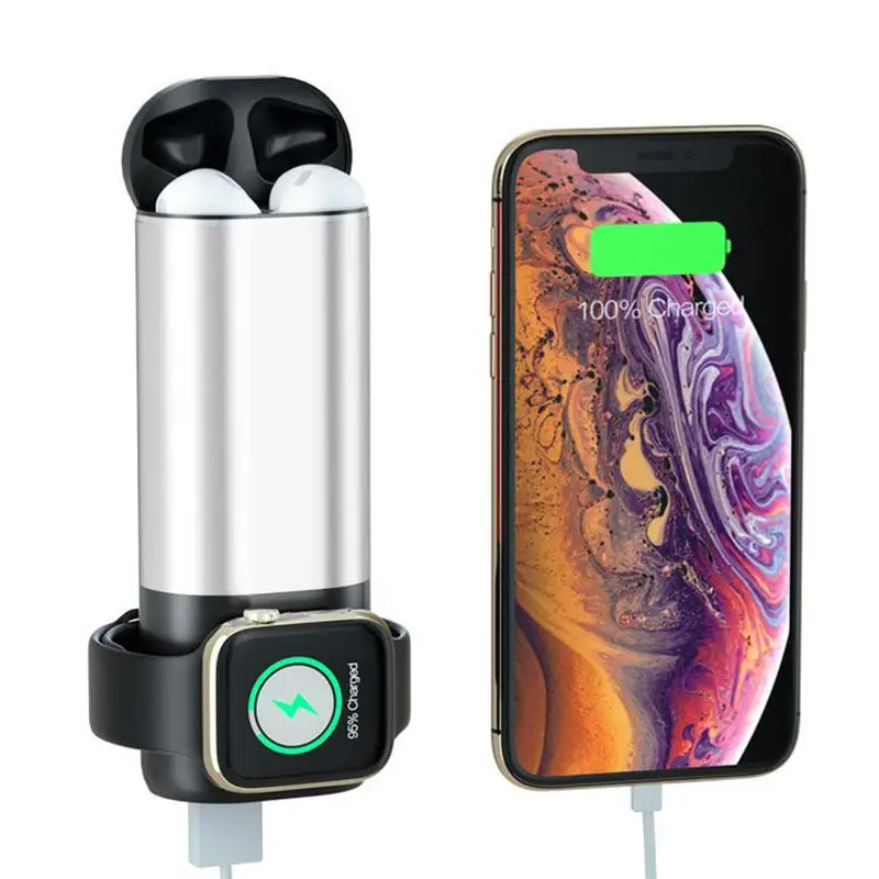  3 in 1 Power Bank Fast Charging Charger for Iphone for Apple Watch Series 4 3 for bluetooth Headset