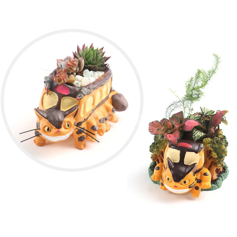 

Succulents Planter Flower Pots Resin Plants Holders Pen Box Animal Crafts Miniature Model Desk Decor Chinchilla Flowerpots Gifts