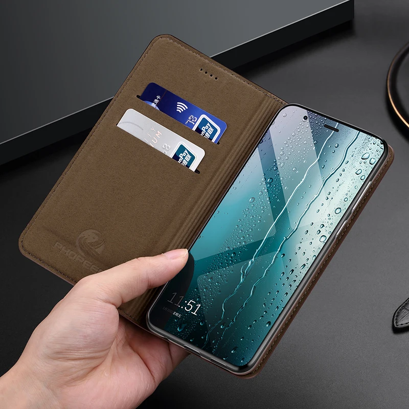 Чехол из натуральной крокодиловой кожи с откидной крышкой для Xiaomi Redmi Note 3 4 4X 5 5A 6 6A